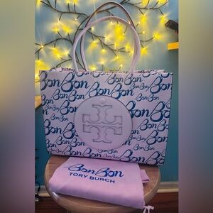 Tory Burch NWOT Pink Bon Bon Ella Tote Bag